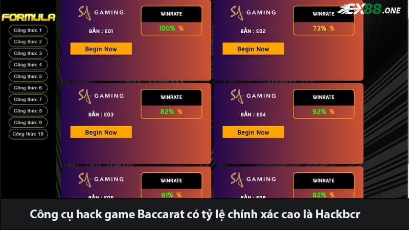 Công cụ hack game Baccarat có tỷ lệ chính xác cao là Hackbcr